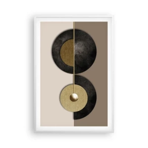 Poster in einem weißen Rahmen - Variationen rund um den Kreis - 61x91 cm