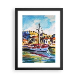 Poster in einem schwarzem Rahmen - Regenbogennachmittag - 30x40 cm