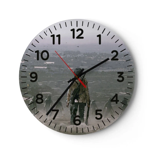 Wanduhr - Glasuhr - Letzter Gerechter? - 30x30 cm