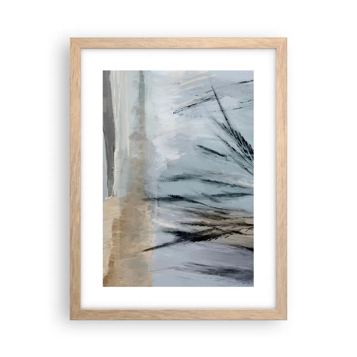 Poster in einem Rahmen aus heller Eiche - Winterfelder - 30x40 cm