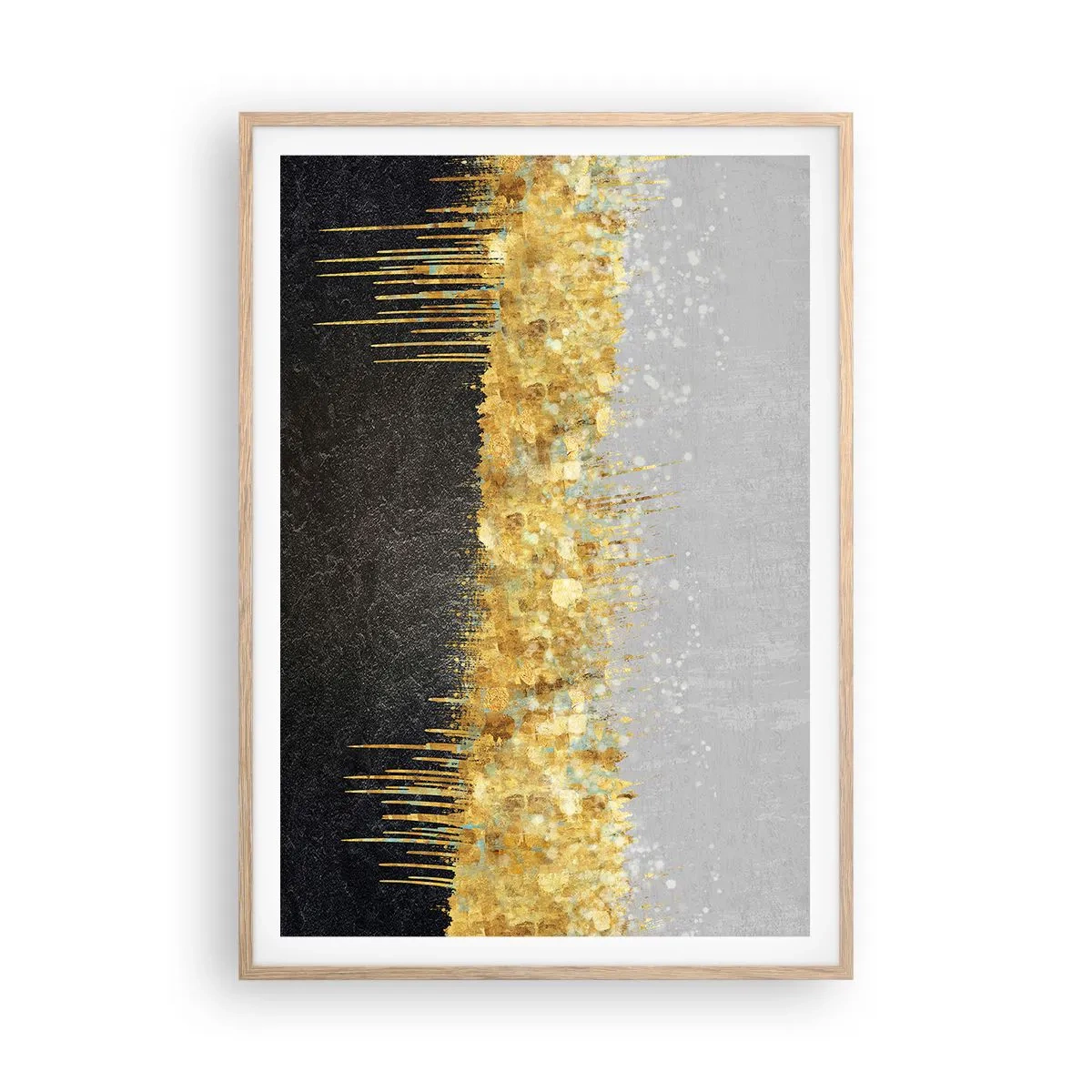 Poster in einem Rahmen aus heller Eiche - Nach innen und nach oben - 70x100 cm