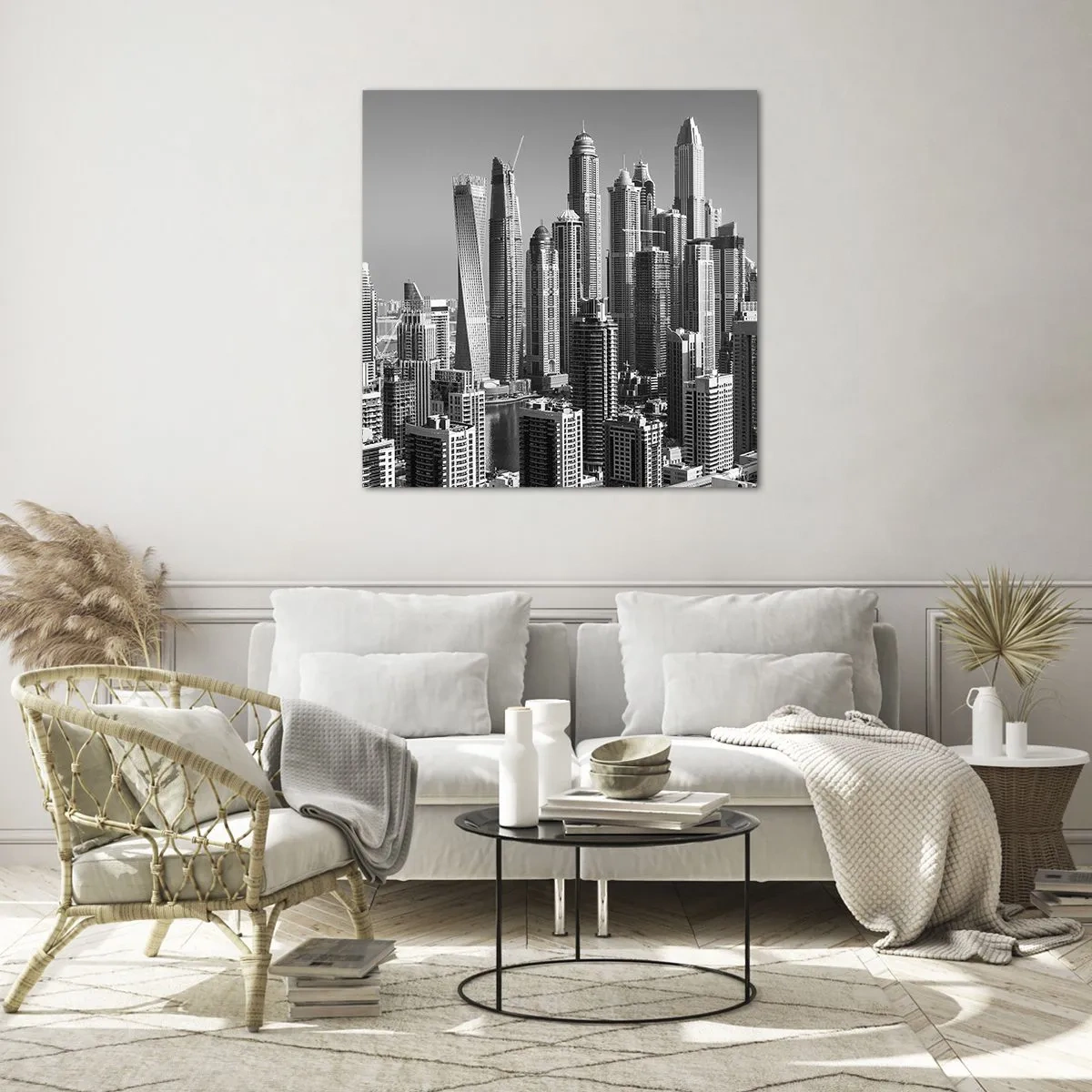 Glasbild - Bild auf glas - Stadt in der Wüste - 60x60 cm