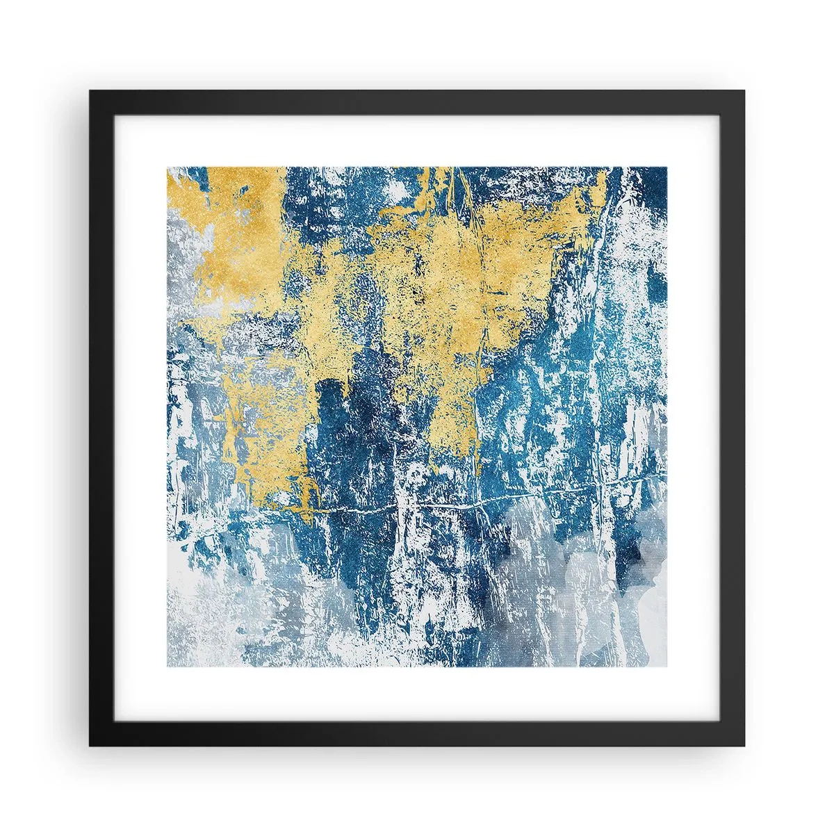 Poster in einem schwarzem Rahmen - Abstraktion voller Wetter - 40x40 cm