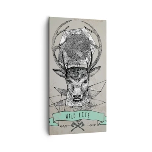 Bild auf Leinwand - Leinwandbild - St. sehen Hubertus - 55x100 cm