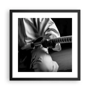 Poster in einem schwarzem Rahmen - Kriegerseele - 40x40 cm