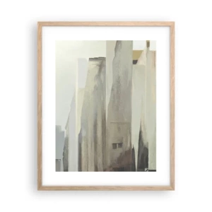 Poster in einem Rahmen aus heller Eiche - Traum von der Stadt - 40x50 cm