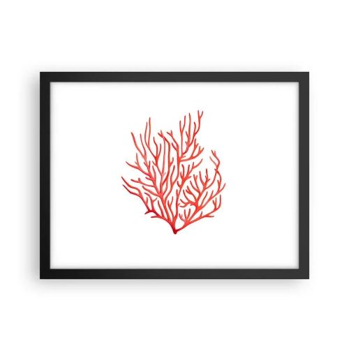 Poster in einem schwarzem Rahmen - Korallenfiligran - 40x30 cm