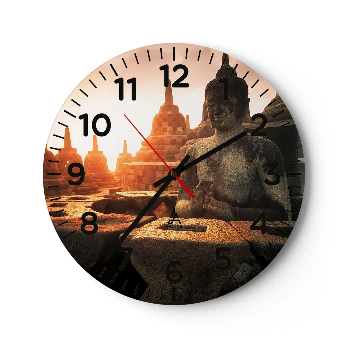 Wanduhr - Glasuhr - Wetter der großen Weisheit - 30x30 cm