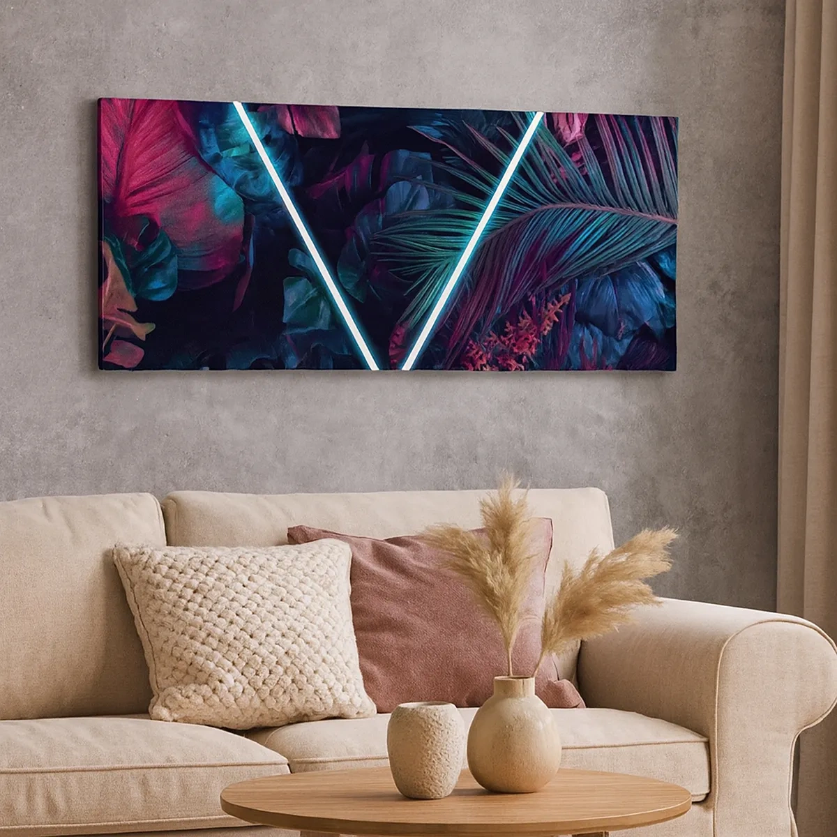 Bild auf Leinwand - Leinwandbild - Garten im Disco-Stil - 30x30 cm