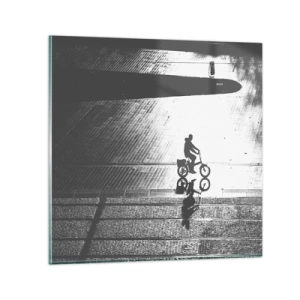 Glasbild - Bild auf glas - Vor sich hin durch die Stadt - 40x40 cm