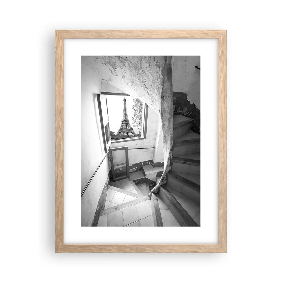 Poster in einem Rahmen aus heller Eiche - Was für eine Aussicht! - 30x40 cm