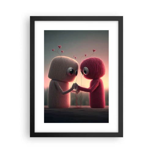 Poster in einem schwarzem Rahmen - Jeder darf lieben - 30x40 cm