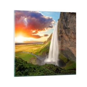 Glasbild - Bild auf glas - Die Fülle des isländischen Sommers - 30x30 cm