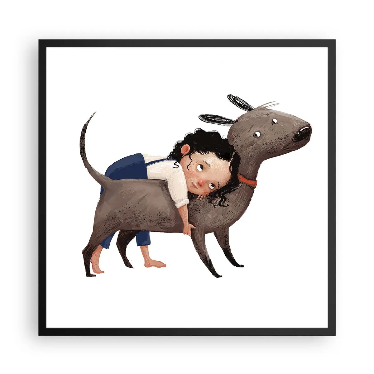 Poster in einem schwarzem Rahmen - Beste Freunde - 60x60 cm