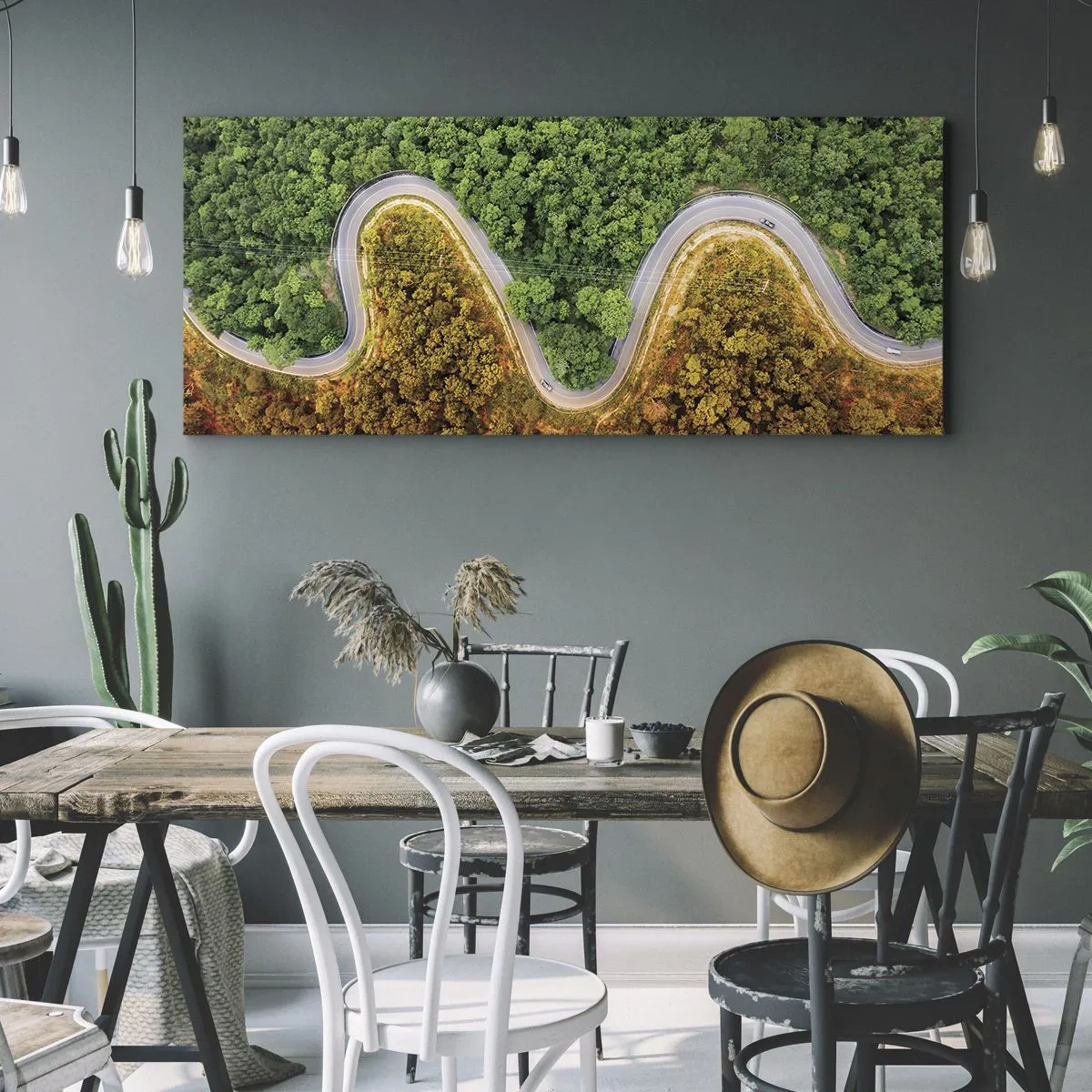 Bild auf Leinwand - Leinwandbild - Grenzen und Durchbrüche - 90x30 cm