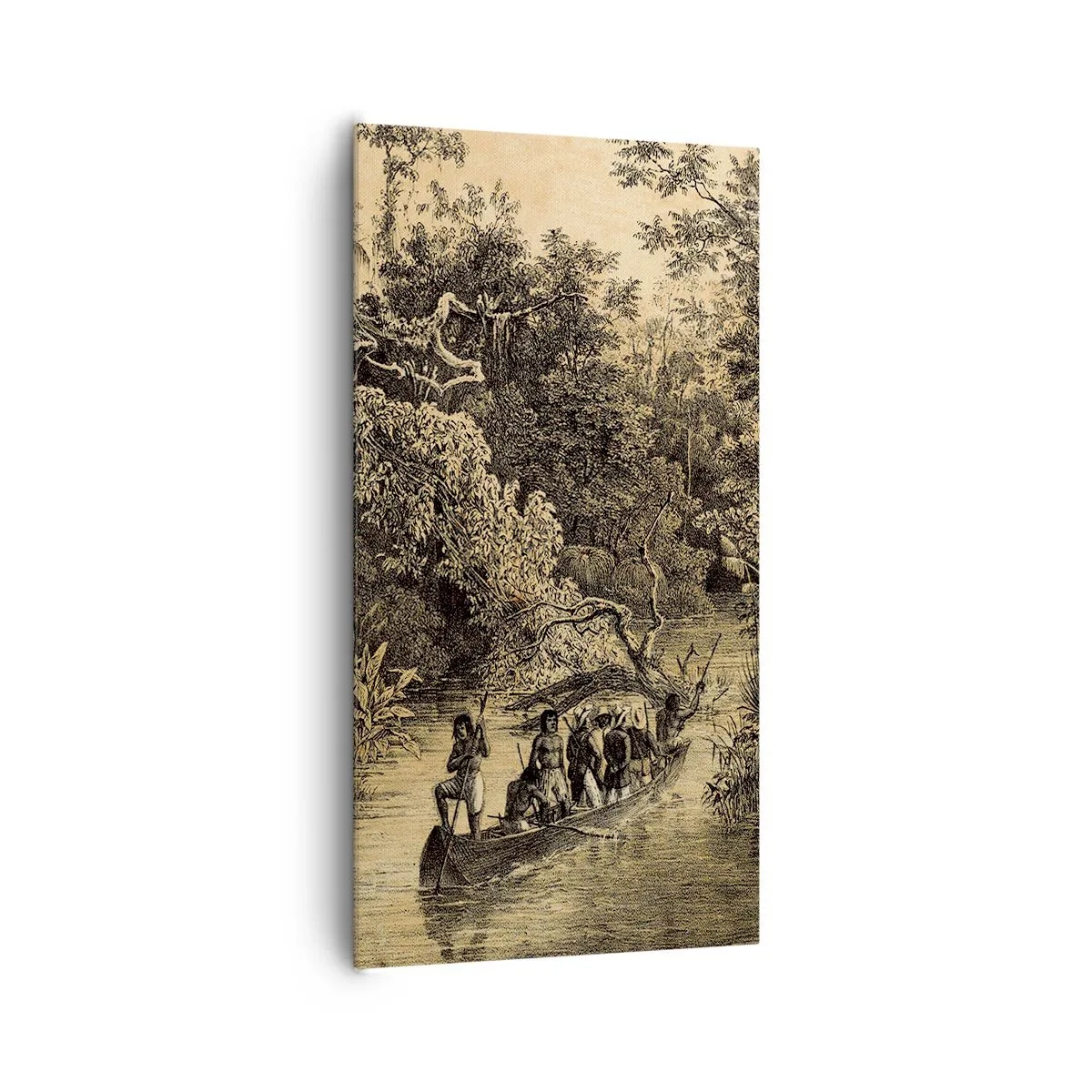 Bild auf Leinwand - Leinwandbild - Expedition zur Quelle - 65x120 cm