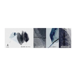 Fototapeten Muster Premium Canvas - Intensität und Bewegung - Abstraktion, Stück, Malerei - 100x30 cm