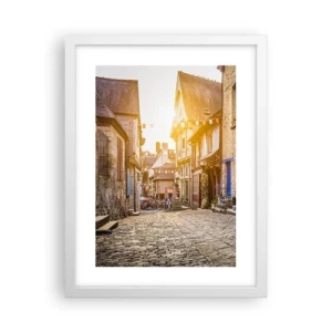 Poster in einem weißen Rahmen - Der weiße Geist der Stadt - 30x40 cm