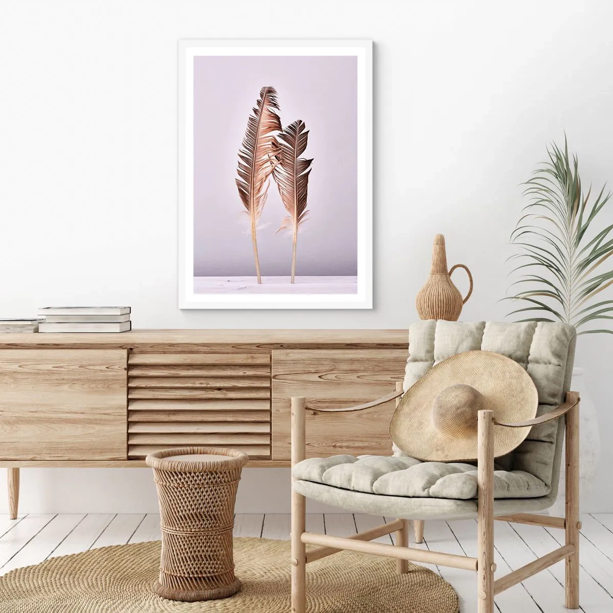 Poster in einem weißen Rahmen - Gegen das Nichts - 61x91 cm