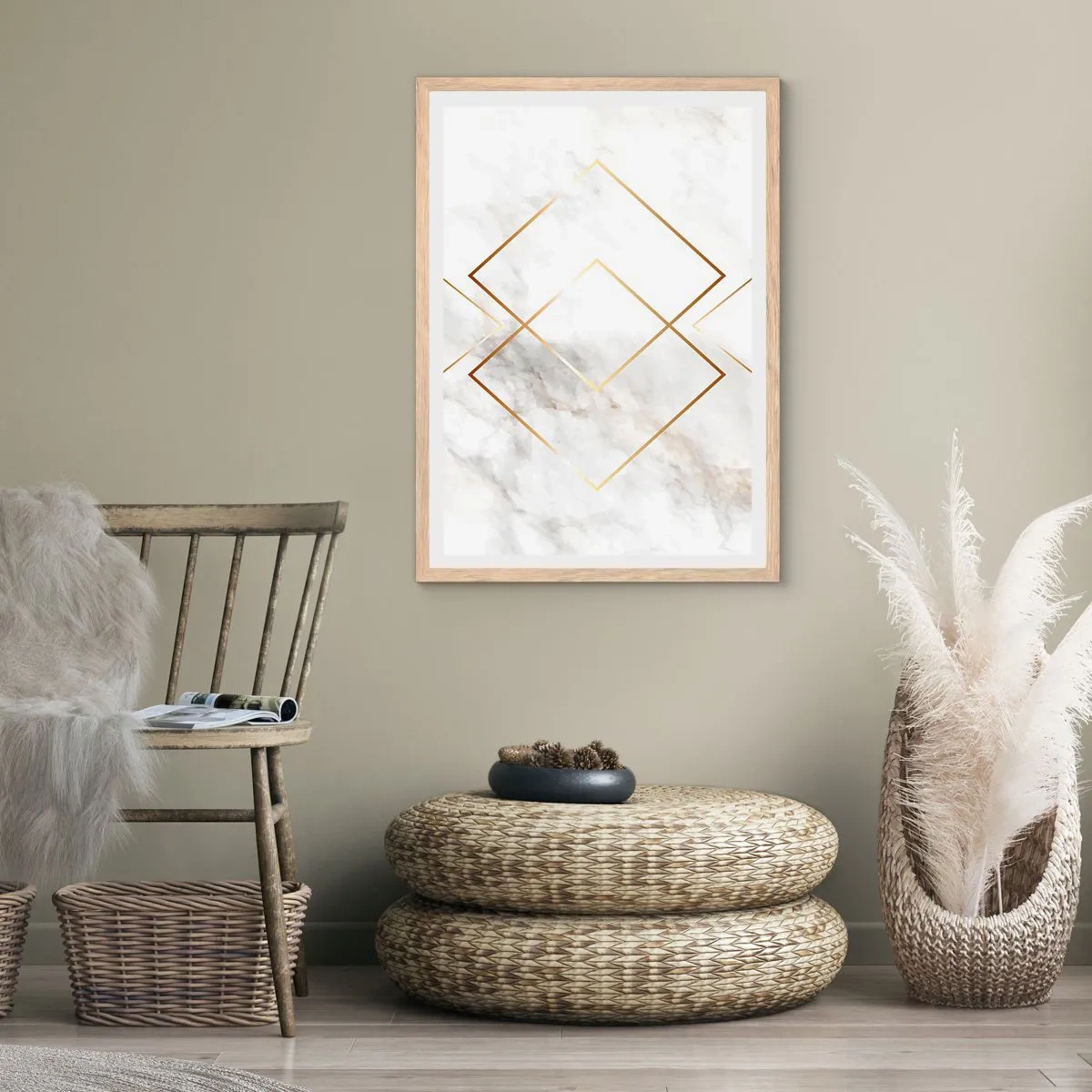 Poster in einem Rahmen aus heller Eiche - Ein Blick in die Unendlichkeit - 70x100 cm