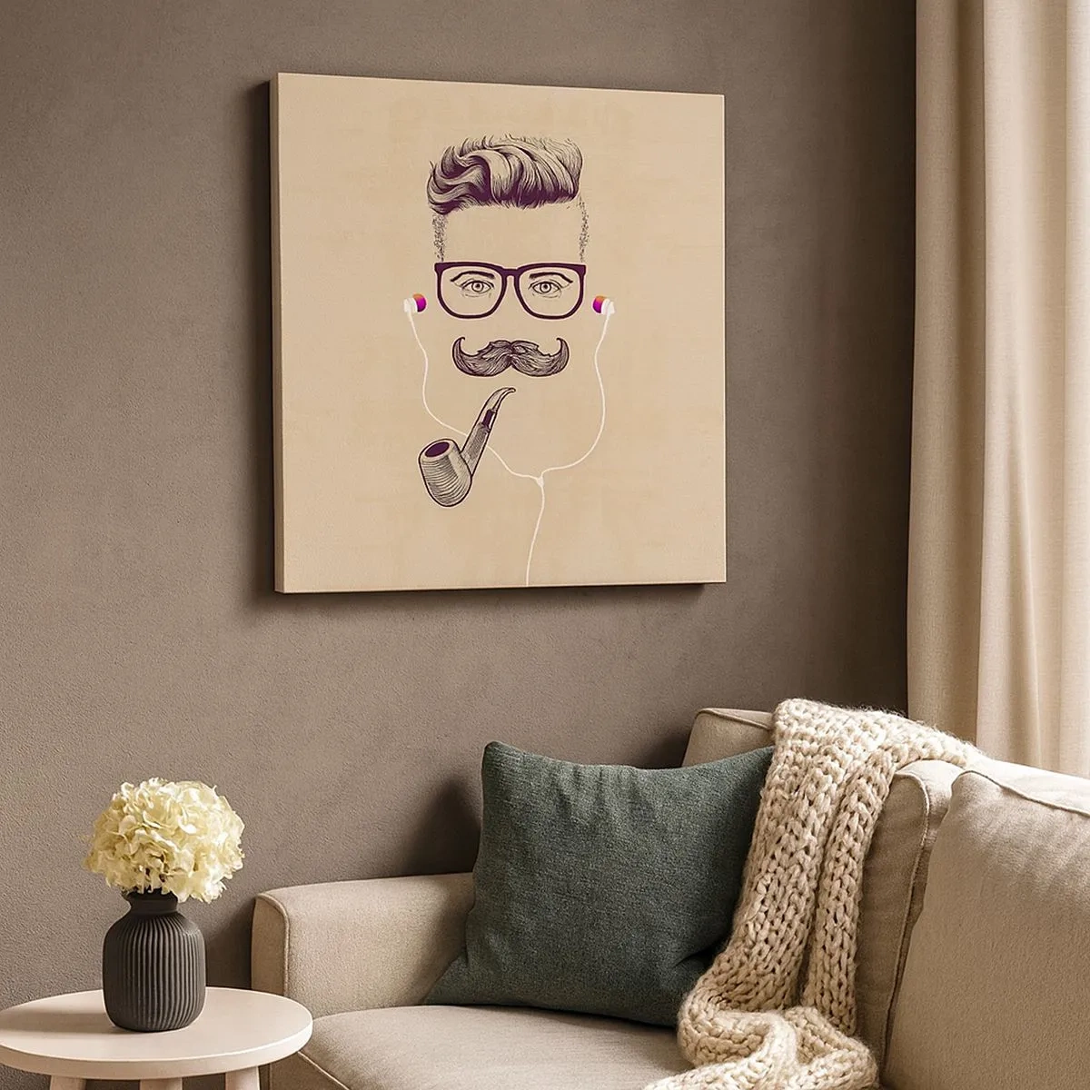 Bild auf Leinwand - Leinwandbild - Ein echter Mann? - 30x30 cm