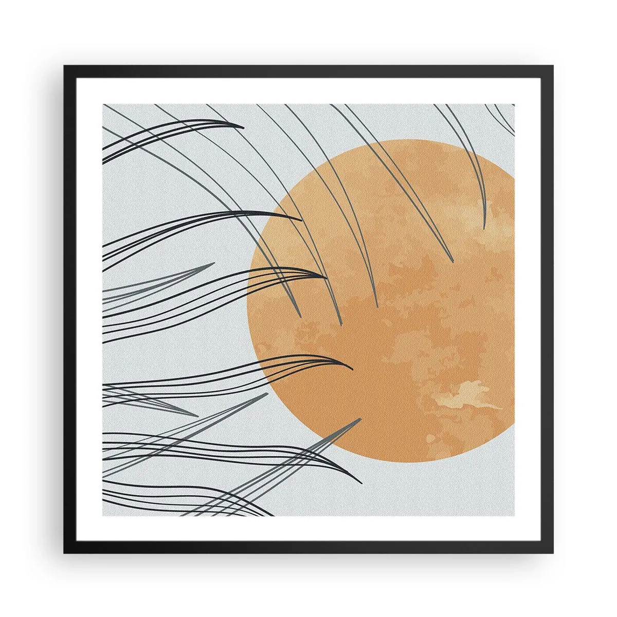 Poster in einem schwarzem Rahmen - Immer der Sonne entgegen - 60x60 cm