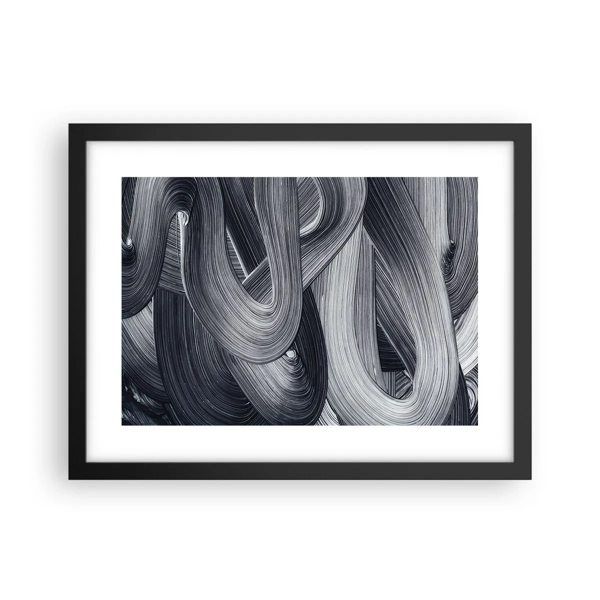 Poster in einem schwarzem Rahmen - Die Fließfähigkeit der Realität - 40x30 cm
