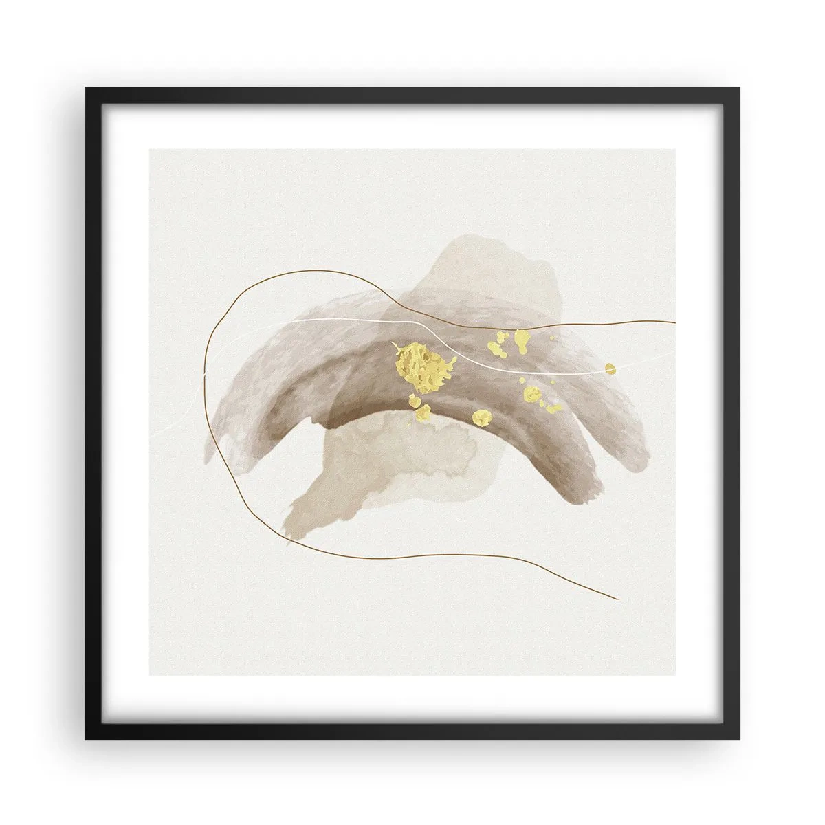 Poster in einem schwarzem Rahmen - Im Weltraum begegnet - 50x50 cm