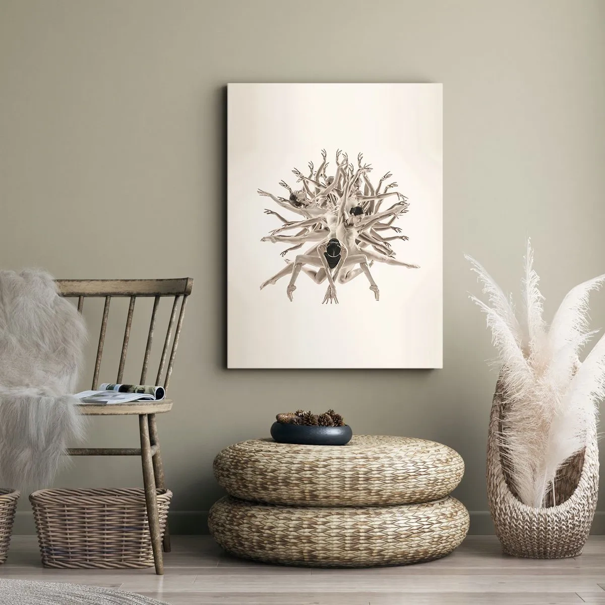 Bild auf Leinwand - Leinwandbild - Aufblühen im Tanz - 55x100 cm