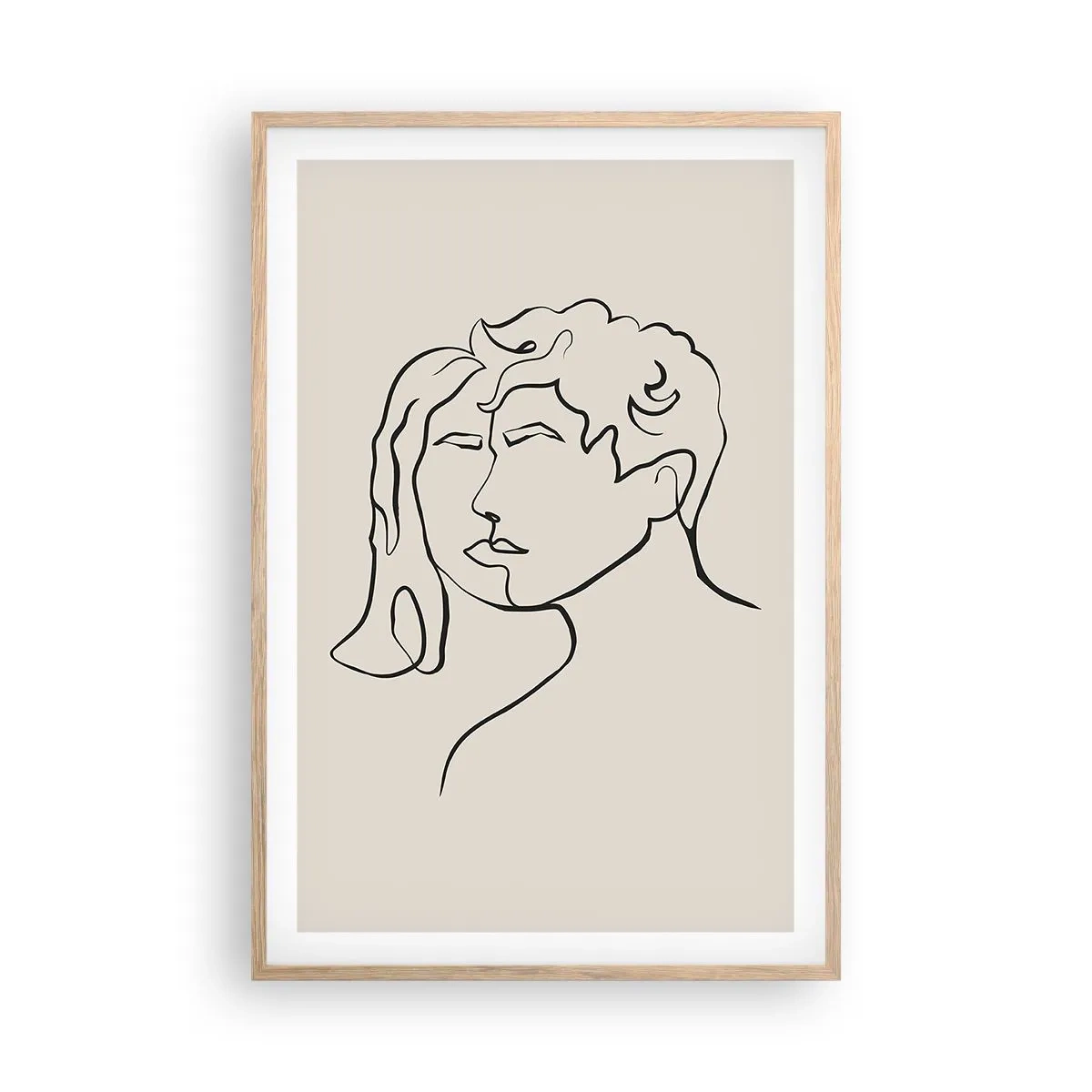 Poster in einem Rahmen aus heller Eiche - Und es wurde Einheit - 61x91 cm