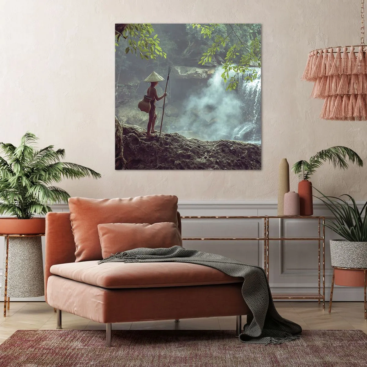 Bild auf Leinwand - Leinwandbild - Befreundet mit der Natur - 70x70 cm