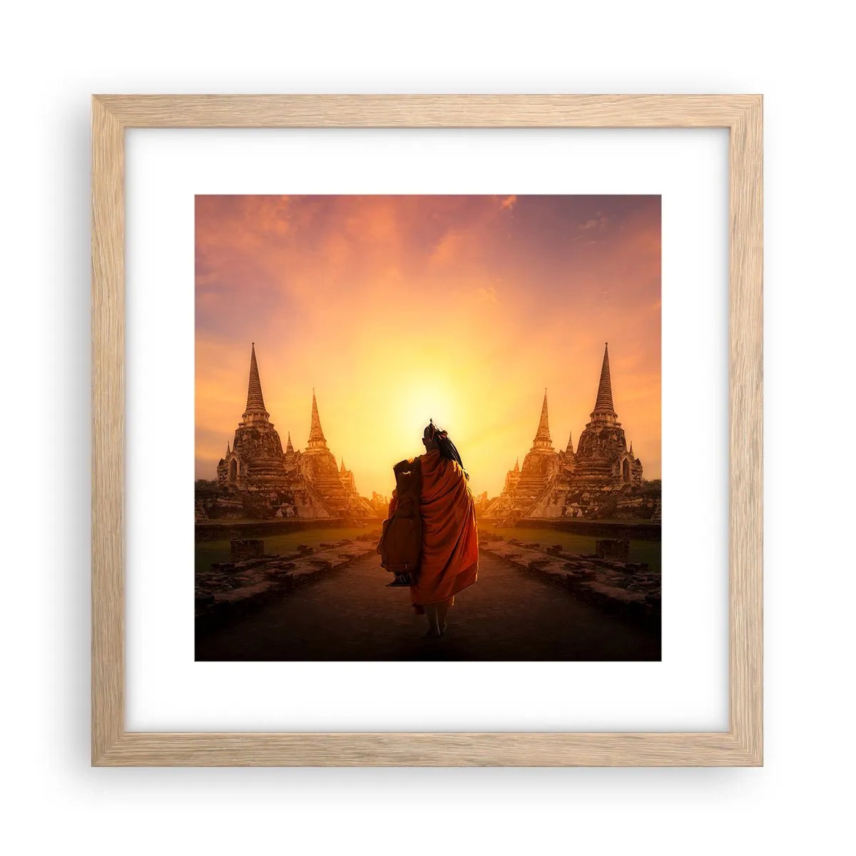 Poster in einem Rahmen aus heller Eiche - In Frieden für die Ewigkeit - 30x30 cm