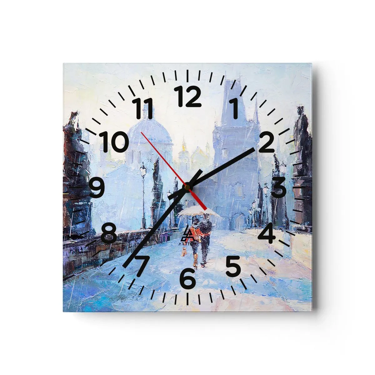 Wanduhr - Glasuhr - Der Regen muss uns verzaubert haben - 30x30 cm