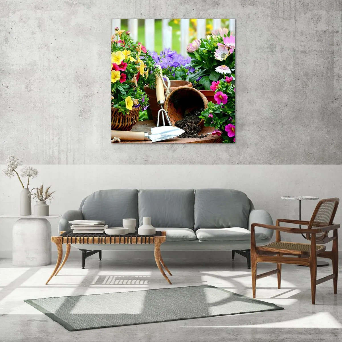 Glasbild - Bild auf glas - Zosias Garten - 70x70 cm