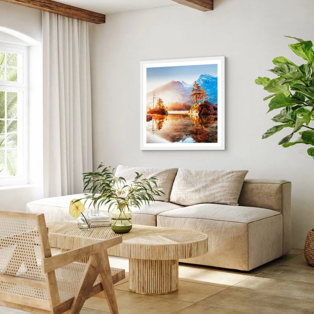 Poster in einem weißen Rahmen - Natur in neuem Licht - 30x30 cm