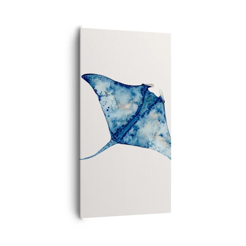 Bild auf Leinwand - Leinwandbild - Leben im Blau - 65x120 cm