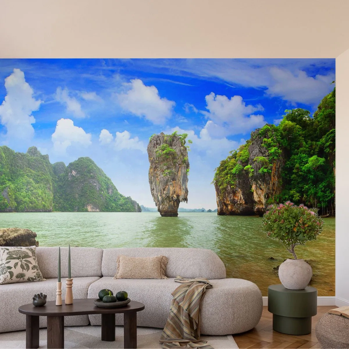 Selbstklebende Fototapete Deluxe Sticker - Felsige Wunder der Natur - Landschaft, Natur, Tropen - 250x175 cm