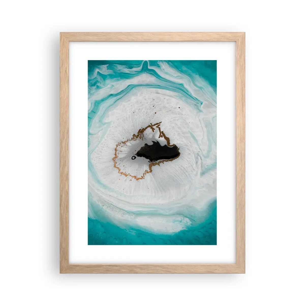 Poster in einem Rahmen aus heller Eiche - Nach Innen eindringen - 30x40 cm