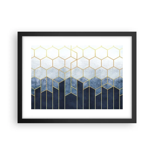 Poster in einem schwarzem Rahmen - Komposition im synkopischen Rhythmus - 40x30 cm