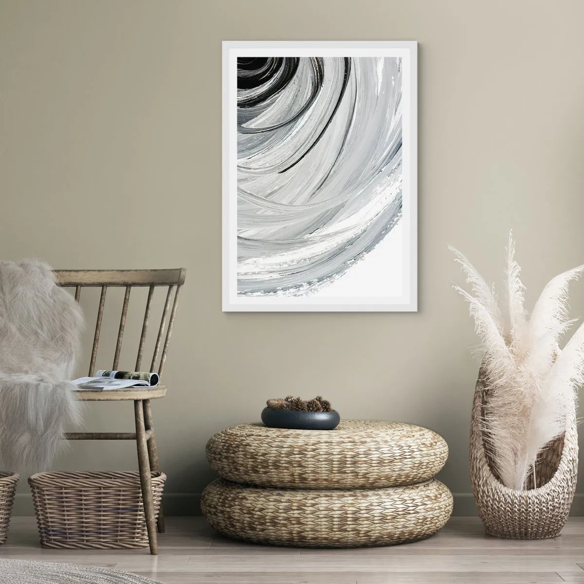 Poster in einem weißen Rahmen - Orbitale Komposition - 50x70 cm