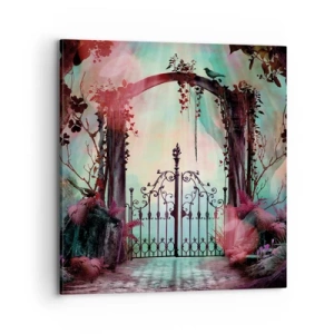 Bild auf Leinwand - Leinwandbild - Geheimer Garten - 70x70 cm