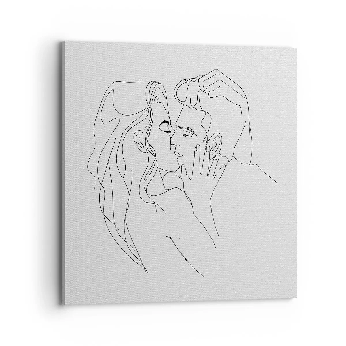 Bild auf Leinwand - Leinwandbild - Dieselbe Linie - 70x70 cm