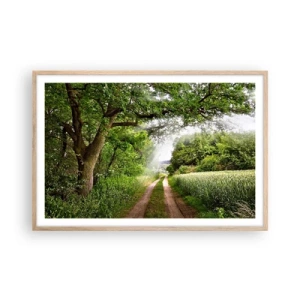 Poster in einem Rahmen aus heller Eiche - Et in Arcadia ego - 91x61 cm