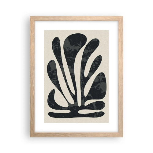 Poster in einem Rahmen aus heller Eiche - Vielfingrige Abstraktion - 30x40 cm