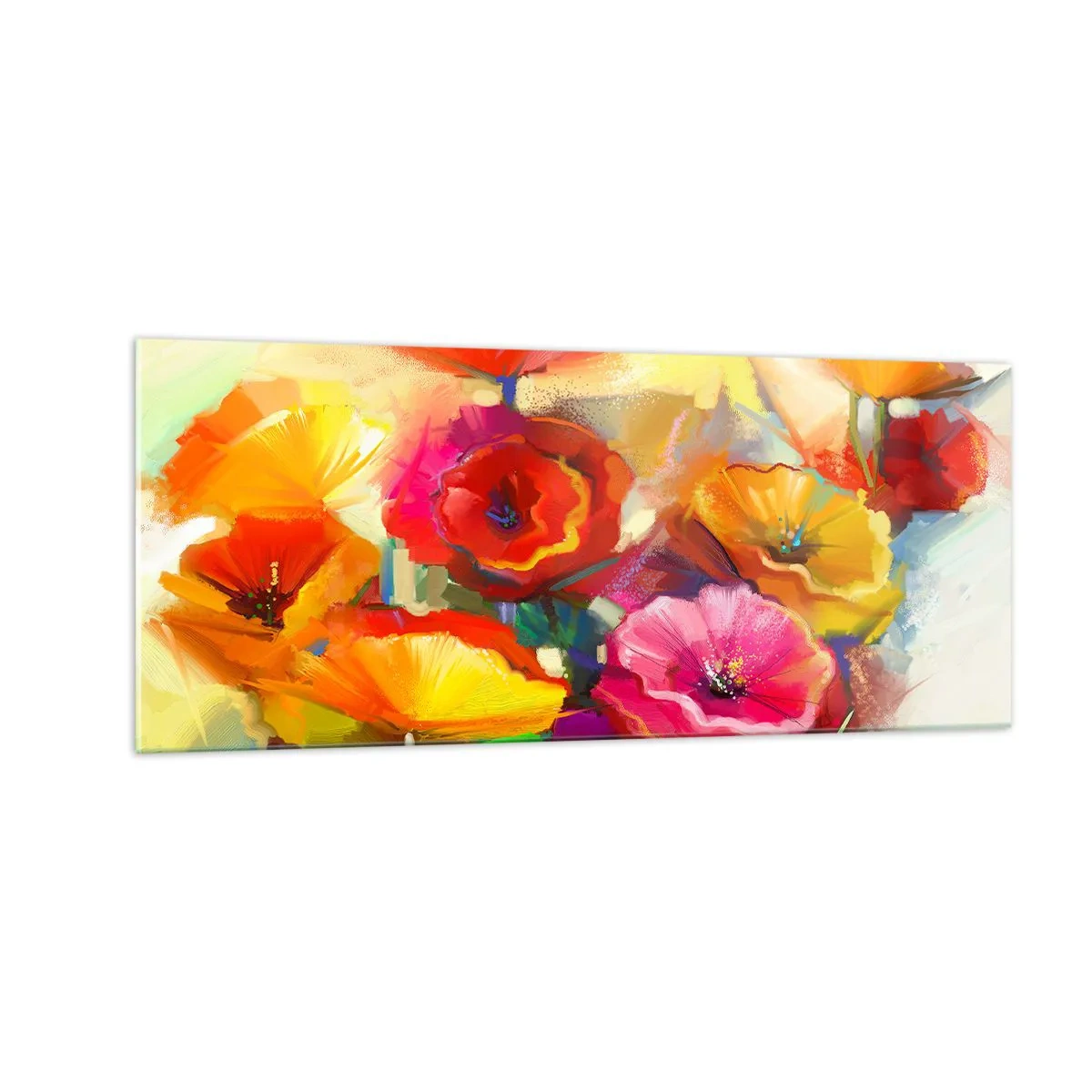 Glasbild - Bild auf glas - Nicht nur rot - 100x40 cm