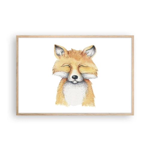 Poster in einem Rahmen aus heller Eiche - Fuchsstimmungen - 91x61 cm