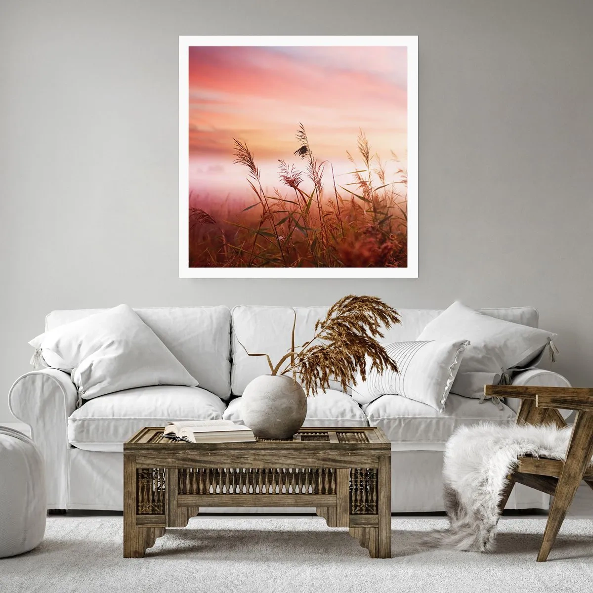 Poster - Drachen, Löwenzahn, Wind - 60x60 cm