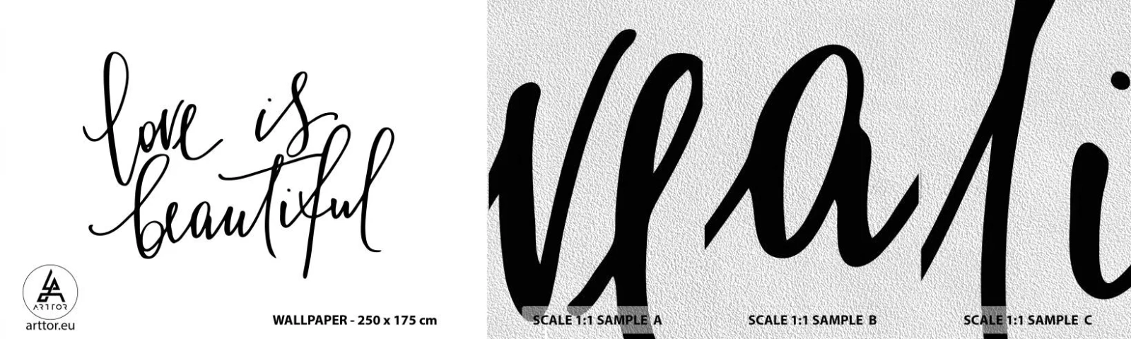 Fototapeten Muster Premium Sand - Lies und wiederhol - Typografie, Bejahung, Maxime - 100x30 cm