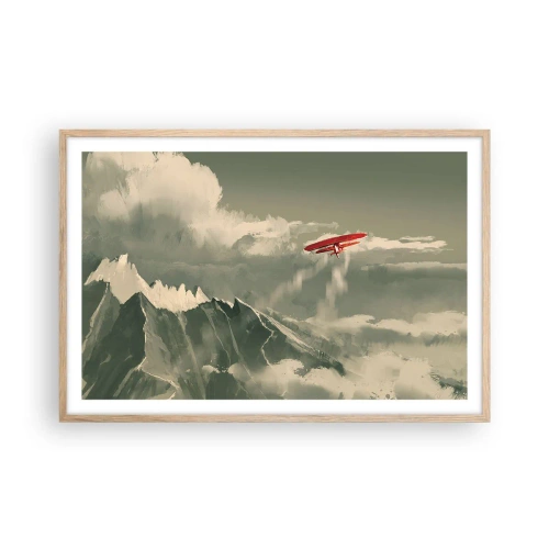 Poster in einem Rahmen aus heller Eiche - Furchtloser Pionier - 91x61 cm