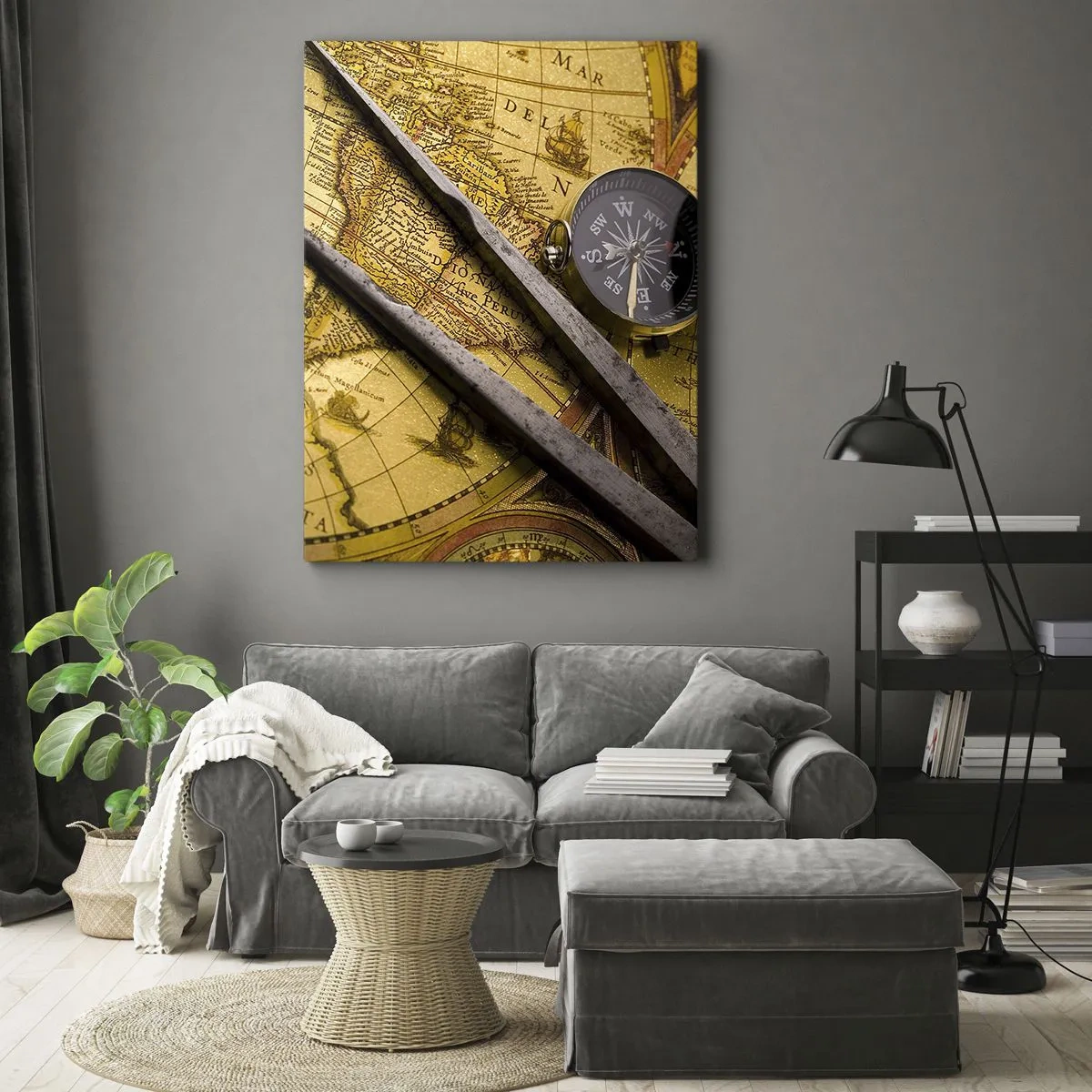 Bild auf Leinwand - Leinwandbild - Wo sind diese Schätze? - 65x120 cm